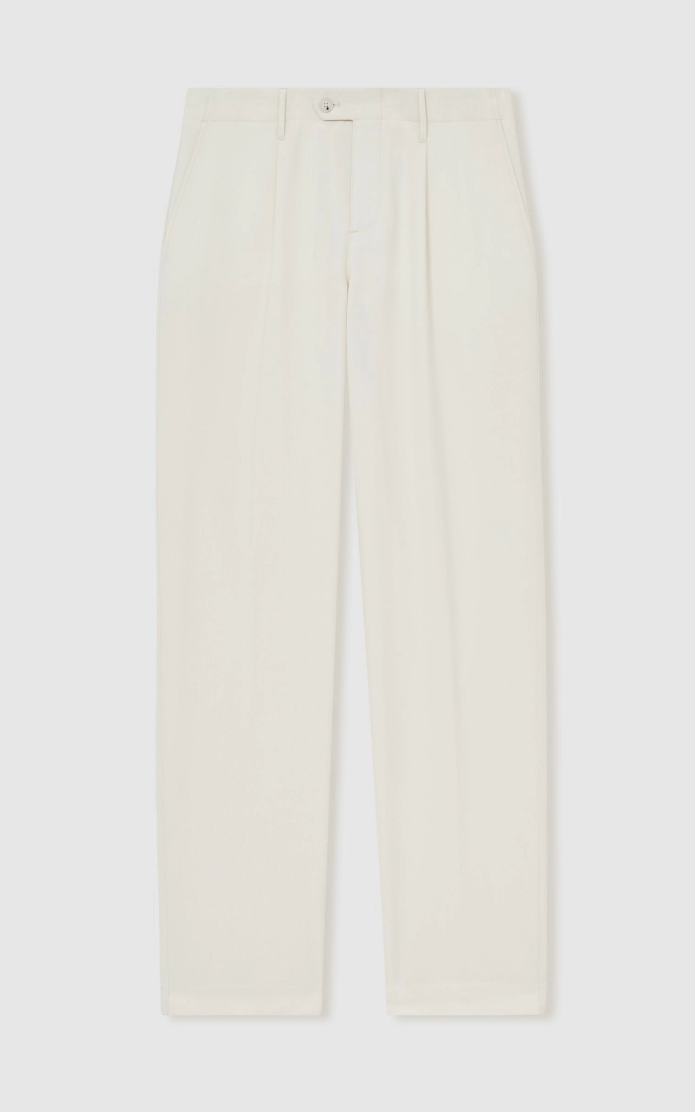 Garnet Straight-Leg Trousers in Off White