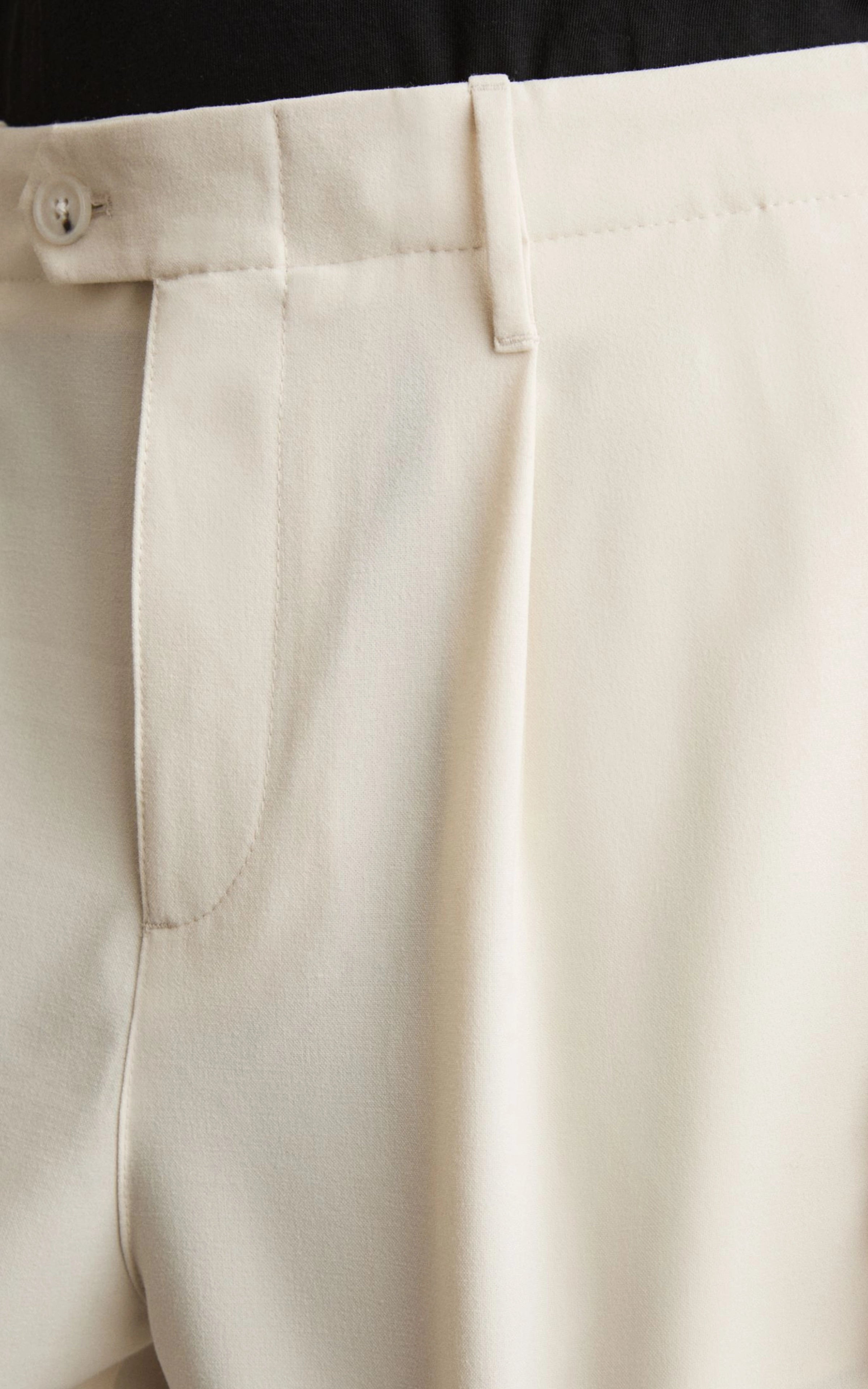 Garnet Straight-Leg Trousers in Off White