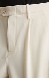Garnet Straight-Leg Trousers in Off White