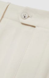 Garnet Straight-Leg Trousers in Off White